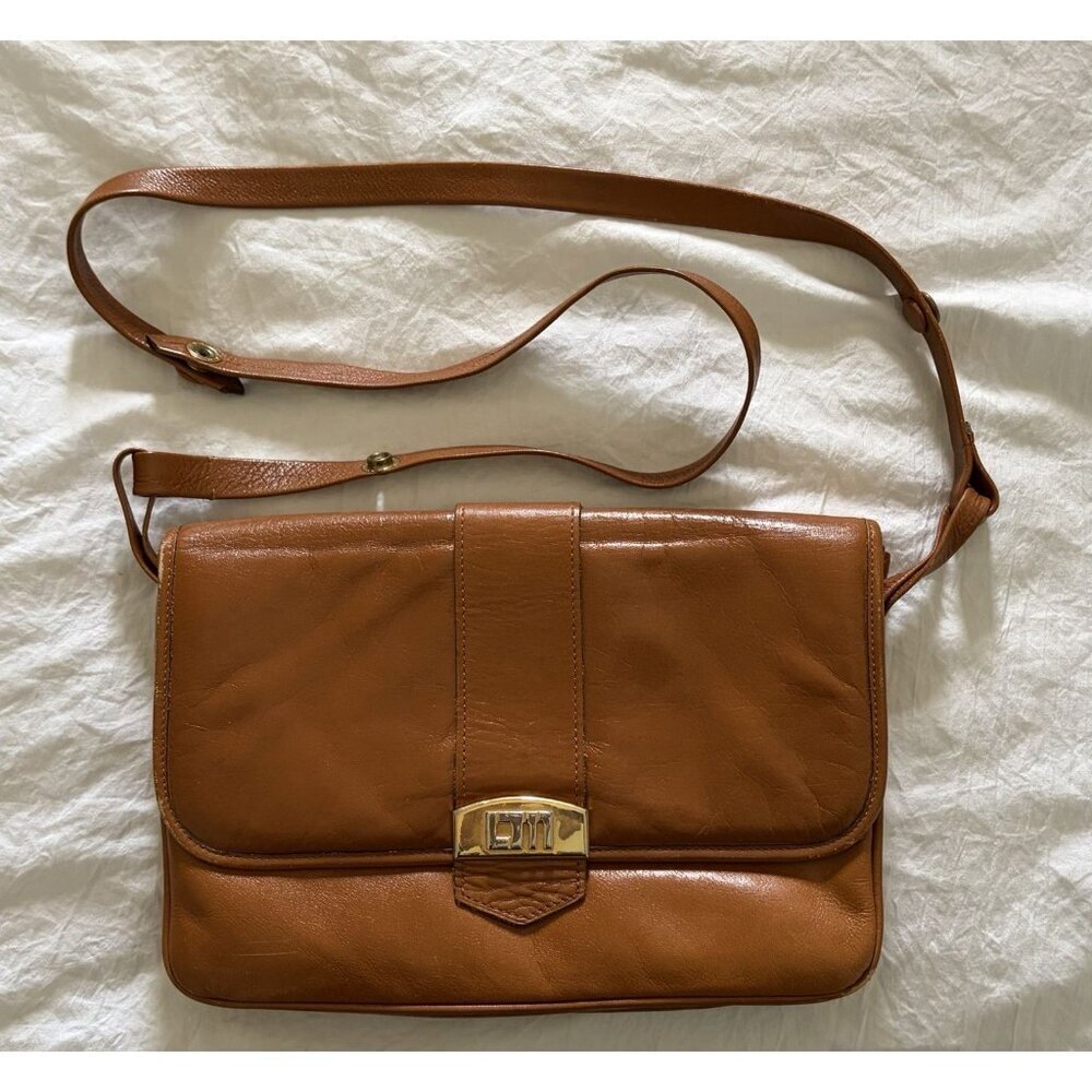 Lojadas Meias Lisboa Made In Portugal Brown Genuine Leather Shoulder Purse Bag